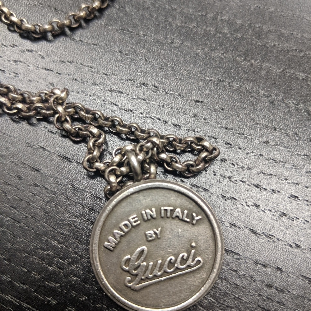 Authentic Gucci "Made In Italy" Insignia Necklace